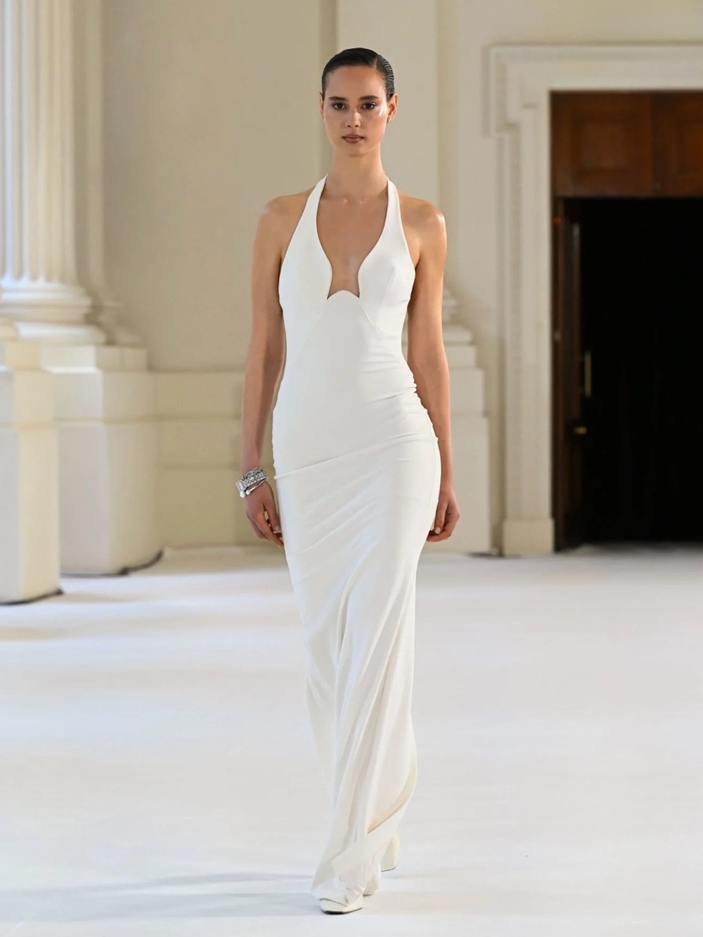 Effie Kats Starla Evening Gown - Ivory, size small